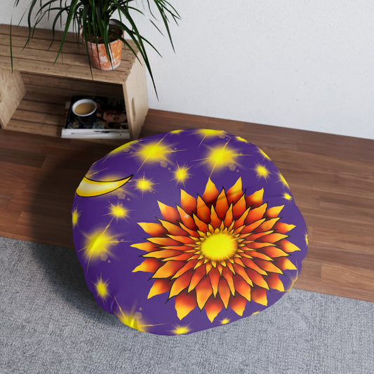 Sun N Moon Meditation Pillow round