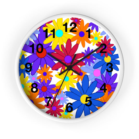 Flowers Wall Clock