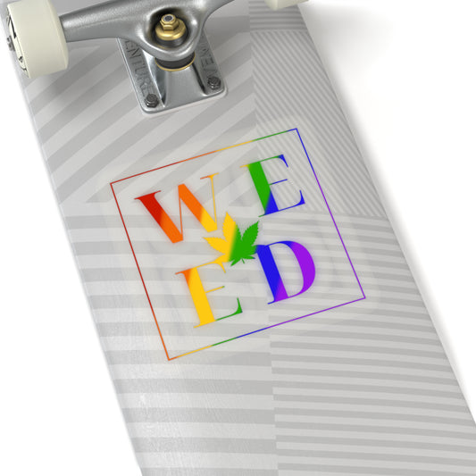 WEED Stickers rainbow