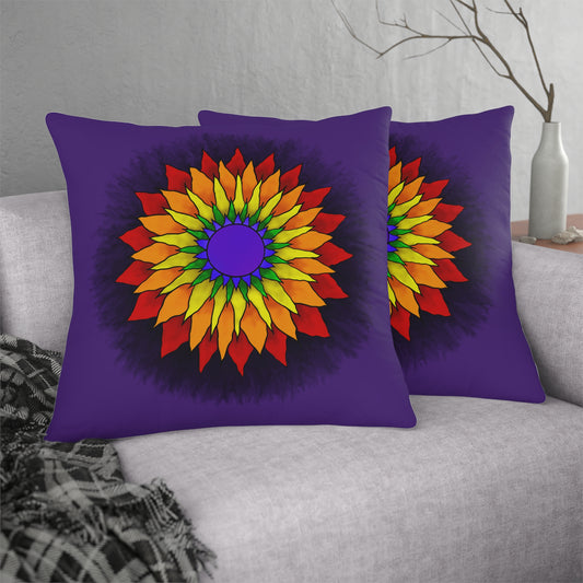 Chakra Sun pillow purple