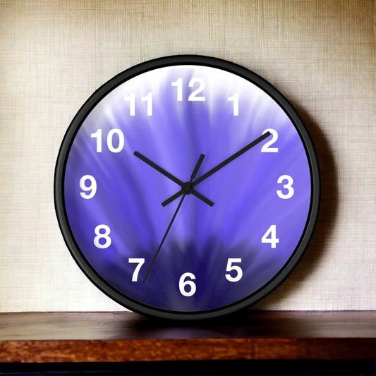 Violet Burst Wall Clock